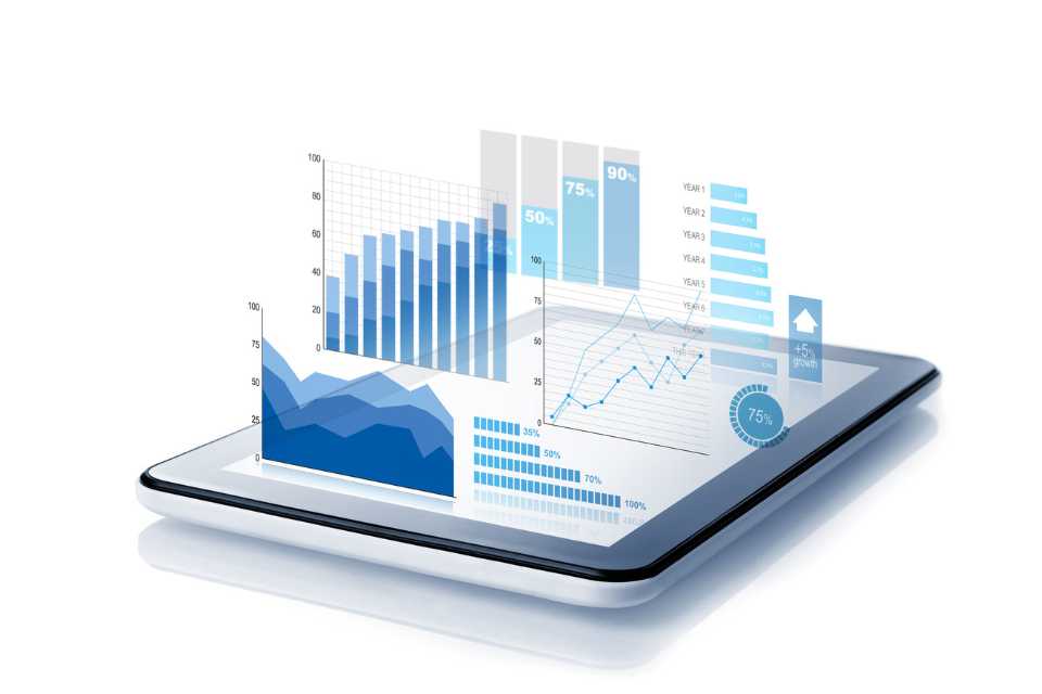 data dashboard in 3D