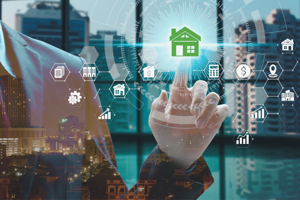 Image showing technology being used for real estate valuations
