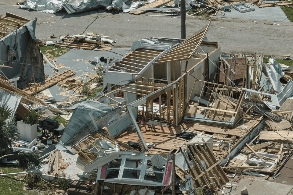 Image shows homes destroyed by Hurricane Ian in Florida