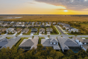 Image shows a neighborhood in southern Florida